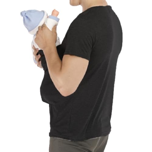 Men's Baby Carrier Soothe V Neck Short Sleeve Kangaroo T Shirt4
