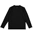 Silenroar Boys Long Sleeve T-Shirts Triblend Tee Shirts Plain Kids Crewneck Thermal Top Moisture Wicking Tshirt(Black,7)