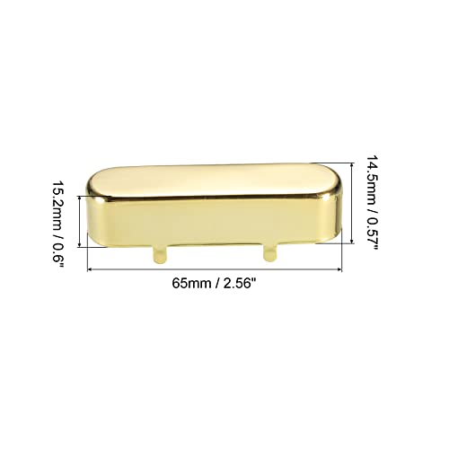 PATIKIL Guitar Neck Pickup Cover TL Style Metal Neck Pickup Cover for Electric Guitar Golden, 65*14.5*15.2mm - Image 2