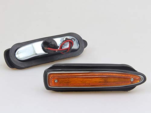 New Front Side Marker Amber Lights Lamps Pair Compatible Item for Datsun 510 521 1600 Bluebird SSS 1968–1973
