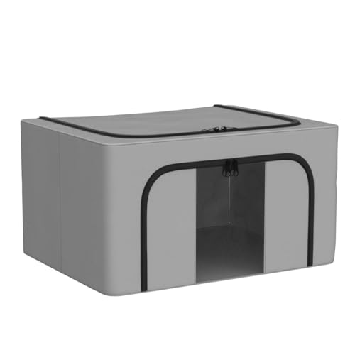 LIVIVO Set of 3 Storage Bags Boxes Organiser With Double Opening Zips Clear Windows Great for Storing Duvets Blankets, Bedding, Clothes Towels, Sweaters Toys - Under Bed Closet Wardrobe Box - Image 3