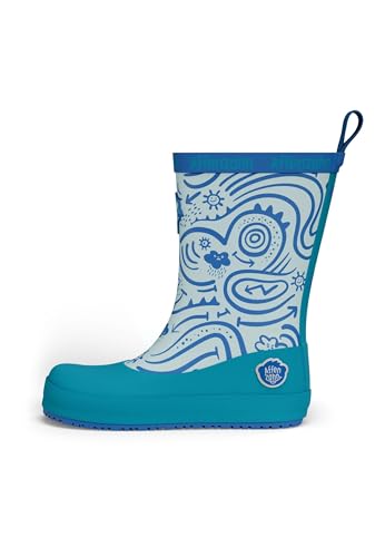 Affenzahn Gummistiefel Vegan Plashy Wetterfest, Rutschfest, mit Einlegesohle in Größe 21-35 Hai - Blau