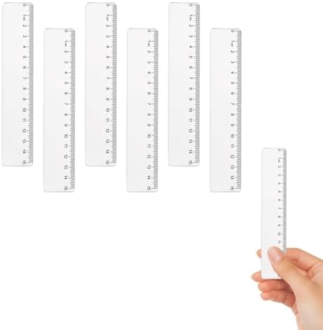 Small Ruler Pad Set of 6 Rulers, 15 cm, Small Ruler for Primary School, Ruler Set ...