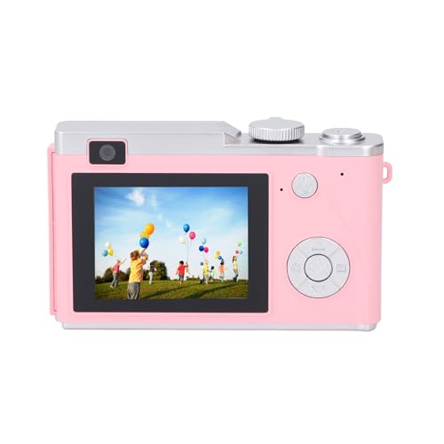 1080P Digital Camera, 16X Video Camera with 2.4inch HD Display, Front and Rear Dual Lens Type C Charging Point and Shoot Camera for Outdoor (Pink) -  FOSA, fosaimn85o9z4d-13