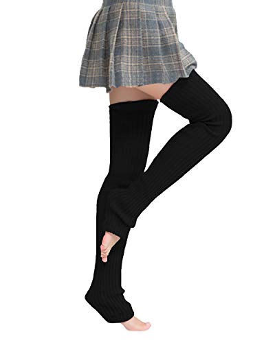 Image of Thigh Highs Leg Warmers for Women Over Knee High Crochet Extra Long Socks