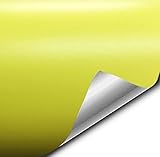 VViViD+ Matte Daytona Yellow Vinyl Wrap Adhesive Film (1ft x 5ft)