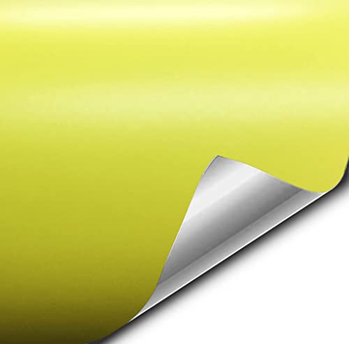 Film vinyle jaune mat VViViD+ 0,3x1,5m pour covering de voiture