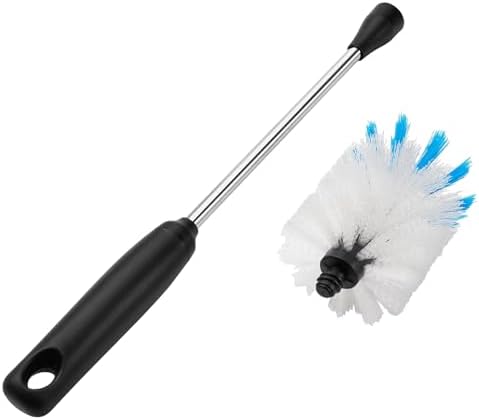MOSOLAN Stainless Steel Bottle Brush Refills, Replacement Brush Heads, Flat Head, 3 Pack