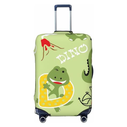 Cute Dinosaurs Cartoon Luggage Cover Washable Elasticated Luggage Covers for Suitcase TSA Approved Stylish Scratch Resistant Luggage Case Protector