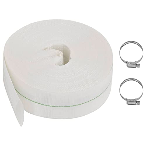 vidaXL Manguera Plana de Tubo de Suministro de Agua Tubería Plomería Bombeo Riego Alta Presión Flexible Jardín Patio Cesped PE 25 m 2'