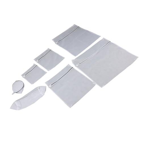Generic Bolsas de Lavandería con Cremallera y Cierre Automático de Poliéster Engrosado, Juego de Bolsas de Lavado de Malla Reutilizables, Ideal para Sujetadores de Lencería, 7 Piezas para Organizar