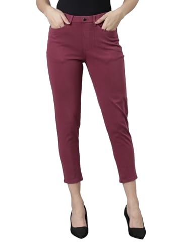 Image of GO COLORS Soft Cotton Blend Printed Jeggings Ankle Length for Women| Breathable, Mid Rise