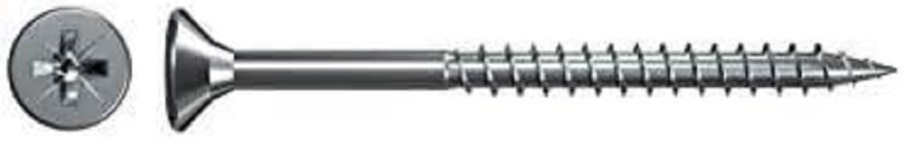 fischer Chipboard Screw 5.0 x 50 Countersunk Head Blue-Galvanised Partial Thread Phillips, Pozi, 5,0x50