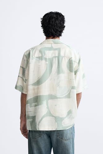 Image of Luxrio Casual Printed Textured Fabric Shirt for Men Regular Fit Cotton Blend