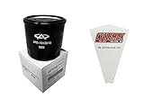 CYCLEMAX One Pack Compatible with Kawasaki Oil Filter 16097-0010 Contains One Filter and a Funnel