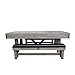 Hathaway Logan 7 Foot Pool Table Combo with Benches – Billiard Table with Ping Pong and Dining Tops – Comes with Complete Game Accessories and Built-In Storage - Rustic Gray Barnwood Finish, Blue Felt
