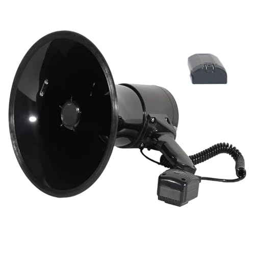 Bullhorn - Altoparlante megafono con registrazione e riproduzione, ideale per uso esterno, cheerleader e applicazioni di polizia
