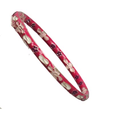 TUKRPQMRI Pulsera fina de filigrana con esmalte cloisonné vintage, brazaletes étnicos tradicionales hechos a mano, accesorios de moda for mujer, regalo/220(Fuchsia)