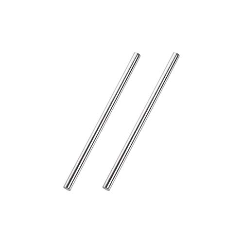 Image of uxcell 5mm x 100mm 304 Stainless Steel Solid Round Rod for DIY Craft - 2pcs