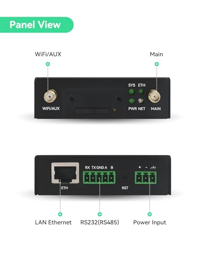 Image of LINOVISION Industrial Global 4G LTE Cellular Router with Pre-Loaded Data Plan - 5GB 365 Days, Virtual SIM Router Supports Plug-n-Play, RS232 /RS485, MQTT, Global Coverage and Pay as You Go