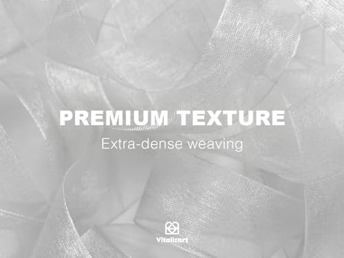 Vitalizart White Black & Silver Organza Sheer Ribbon Set 1 inch x 30 Yd in Total Handmade Fabric Ribbons for Gift Wrapping Christmas Tree Crafts Bows Wedding Invitations Wreaths Wrap