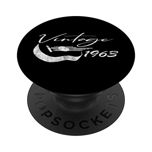 Guitarra vintage nacida en 1963, fiesta de cumpleaños PopSockets PopGrip Intercambiable