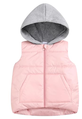 Happy Cherry Boys Girls' Down Vest Hooded Lightweight Sleeveless Jacket Zipper Toddler Puffer Vest