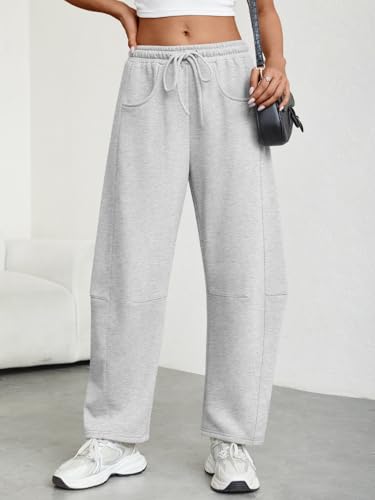 Trendy Queen Barrel Sweatpants Womens Wide Leg Pants Baggy Palazzo Lounge Comfy Flowy Pants Teen Girls Fall Clothes Outfits2