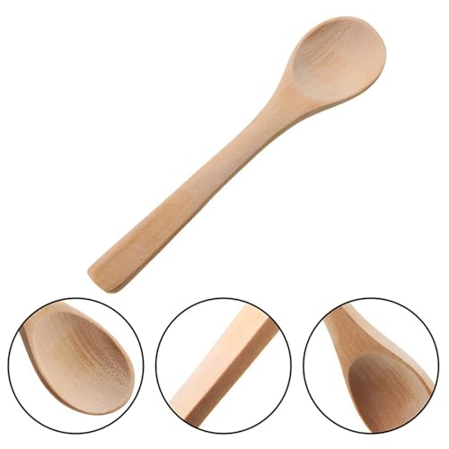 Cucharas de sopa pequeñas y mini cuchara de madera para servir condimentos en pack de 120 4