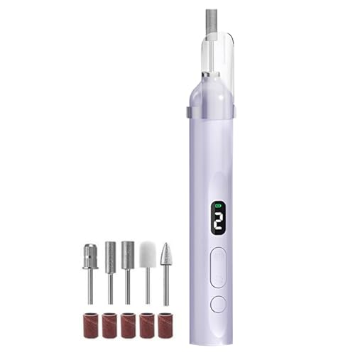 Lima de uñas eléctrica,Herramienta de pedicura recargable silenciosa con luz LED, lima eléctrica para manicura, para el hogar, el viaje, el salón, para los pies, las uñas, las cutículas