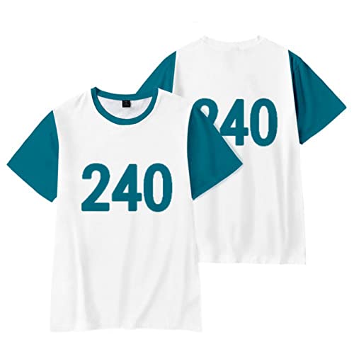 TADYL Squid Game Costumes, Role-Playing Shirts, Gamers T-Shirts, Female and Male Costumes, Party Costumes-B5||2XL
