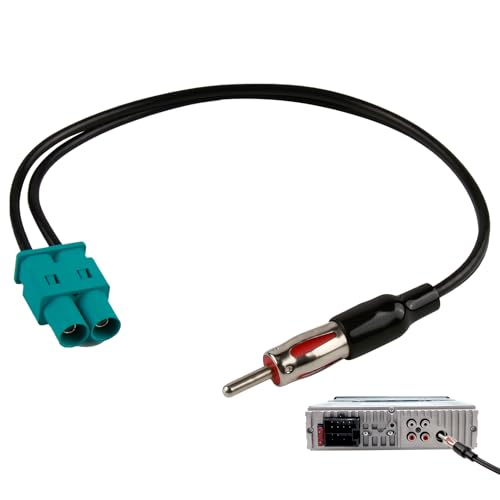 Adaptateur d'antenne Autoradio Voiture Dual pour Double Prise Fakra DIN amplificateur de Signal d'antenne Câble répartiteur pour VW BMW Ford RNS510...