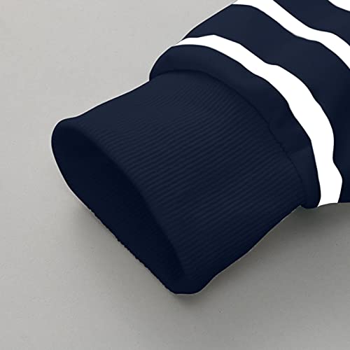 Briskorry Gestreept sweatshirtjack voor dames, met ritssluiting, comfortabel, vrijetijds-sweatshirt, jas met capuchon, tienermeisjes, mantel met zijzakken en capuchon - Image 5