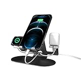 TALK WORKS 3-in-1 Charging Station - Aluminum Charging Stand for Apple Watch, iPhone, and Air Pods -...