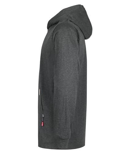 Image of BOCOMAL FR Hooded T Shirts Utility Pocket Fire Resistant Summer Hoodie CAT2 | 6oz Midweight Flame Retardant Cotton Hoodies,Kangaroo /Button Pocket,NFPA2112,Rib-Knit Cuffs,FRC Welding Arc Rated Work Shirt