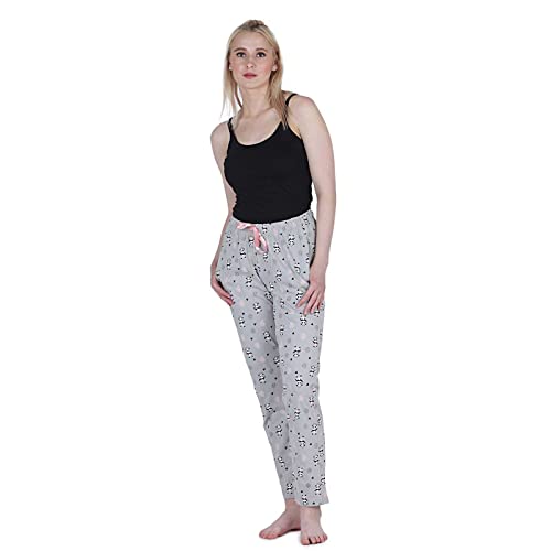 Image of Women's Cotton Printed Night Pyjama with Two Pockets