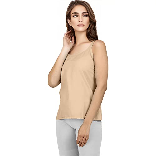 Image of Cotton Short Camisole Non-Stretchable Slip for Women | Short Kurti Slip | Short Camisole | Half-Length Lining | Waist Length Inner | Sameez | Samij(Half Slip)
