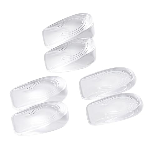 Plantillas de gel transparentes para incrementar altura, 3 pares