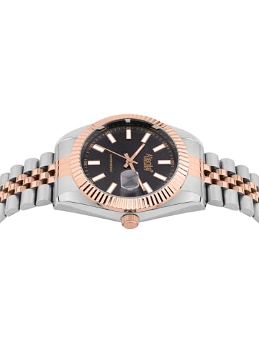 Image of Ajanta Quartz Monaco Men's Analog Watch|| Stainless Steel Bracelet Strap | Day & Date Display | Water Resistant | Fashion Wrist Watch for Men