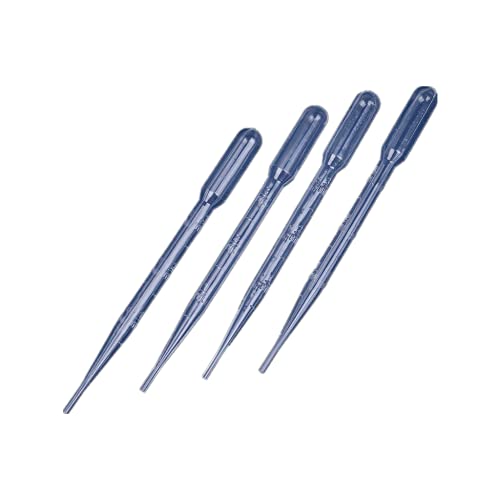 4 piezas 3 ML Pintura Accesorio Transferencia Maquillaje Pipetas Cuentagotas Reutilizables de Plástico Herramientas de Laboratorio Graduado Polietileno Profesional