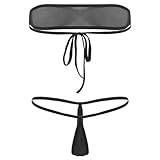 Bikini exótico para mujer, conjunto de lencería micro mini bikini para mujer, te hace más encantador y atractivo