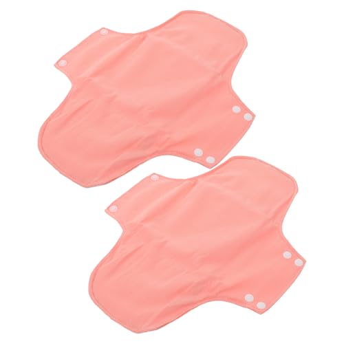 Anneome 2 Piezas Compresas Postparto Reutilizables de Algodón Ultrafinas para Recuperación Materna Excelente Absorción y Diseño Rosa para Uso Nocturno Cómodo y Seguro