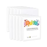 Blue Summit Supplies 10 Pack of 1/2 inch 3-Ring Economy Binders, White, Bulk Clear Cover Binders for Home, Office, and School, 8 1/2 inch x 11 inch Paper, Value Pack