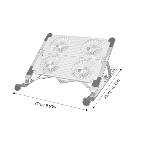 Base con ventiladores y diseño antideslizante plata miniatura 3