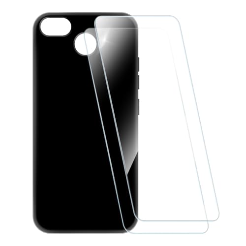 ESACMOT Printed Case + 2 Pack Screen Protectors Compatible with Fairphone 3 Plus, Shockproof Pattern Soft Cover and HD Clear Tempered Glass Film (Black)