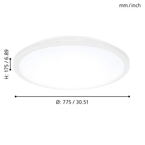 Plafonnier LED Competa-St blanc 77,5 cm à intensité variable - 4
