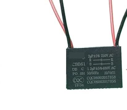 1pc 4 wires CBB61 2UF+1.2UF 250V 400V capacitor