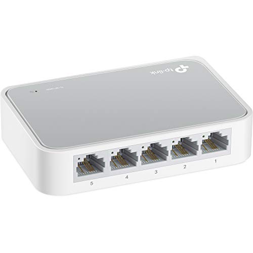 TP-LINK TL-SF1005D 5-Port 10/100 Mbps Unmanaged Desktop Switch - White with EU Plug