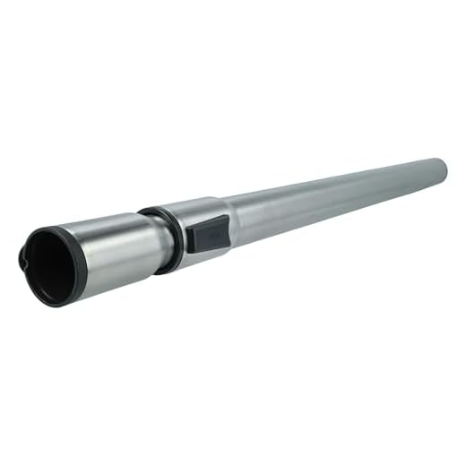 vhbw Staubsaugerohr Ersatz für Miele 9265990, 9265991 für Staubsauger - 35 mm Anschluss, 60-100 cm lang Schwarz Silber