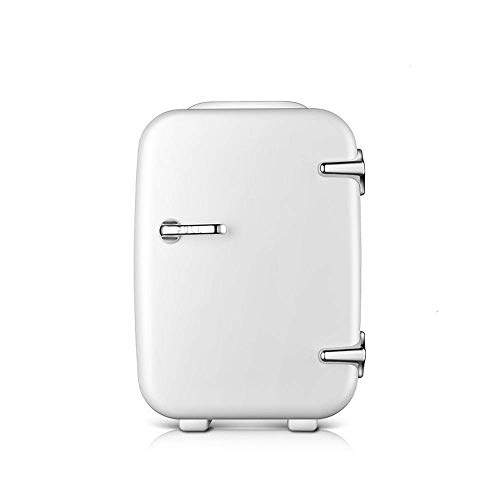 ABBNIA Mini Fridge 4 Litre/6 Can Portable AC/DC Powered Thermoelectric System Cooler and Warmer for Cars, Homes, Offices, and Dorms-red_4L (White 18 * 25 * 27cm)